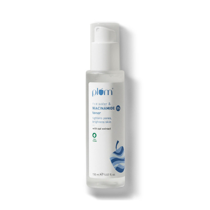 Plum 3% Niacinamide & Rice Water Alcohol-Free Toner for Pore Tightening, 150ml