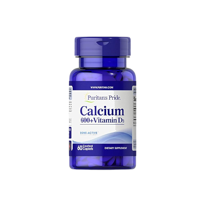 Puritan's Pride Calcium Carbonate 600 mg + Vitamin D 125 IU Tablets 60's