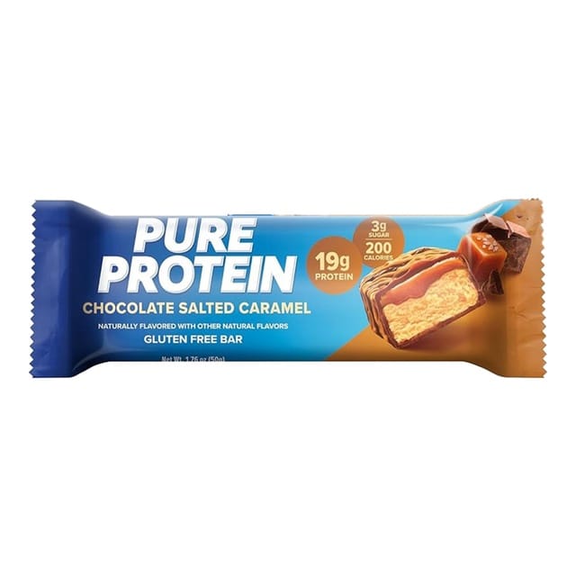 Pure Protein Bar Chocolate Salted Caramel, High Protein, Low Sugar Snack, Gluten-Free Recovery Fuel 50g