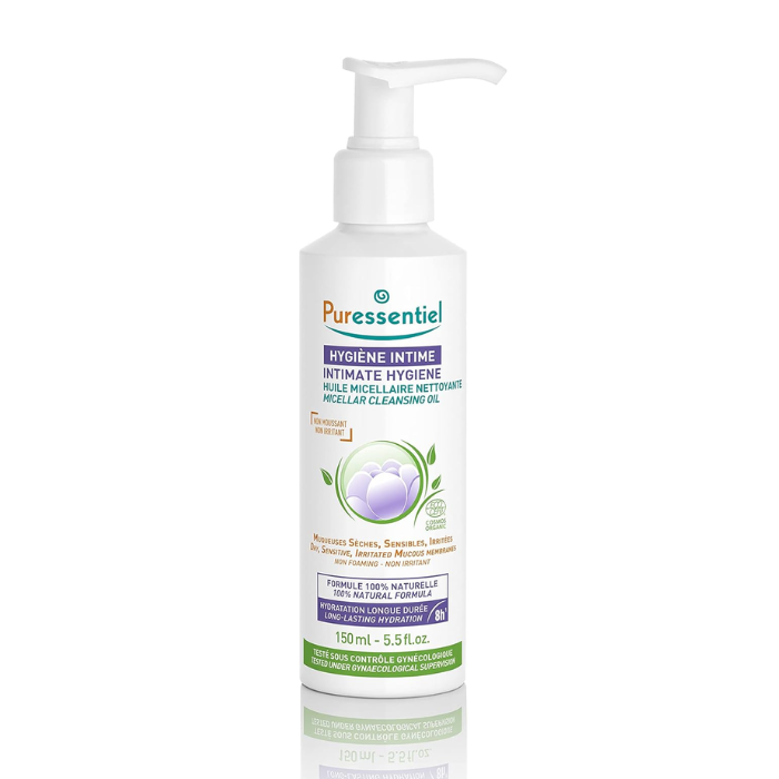 Puressentiel Intimate Hygiene Micellar Oil, Soothing Hydration for Dry, Sensitive and Irritated Skin, 150ml