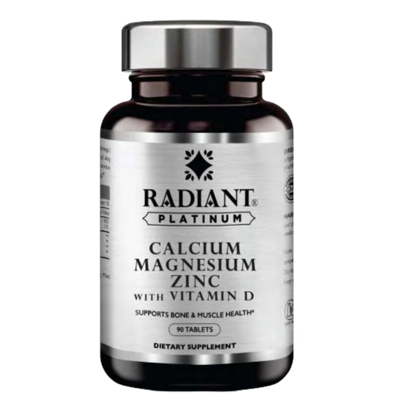 Radiant Platinum Calcium Magnesium Zinc with Vitamin D 90 Tabs