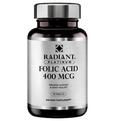 Radiant Platinum Folic Acid 400mcg 90 Tabs