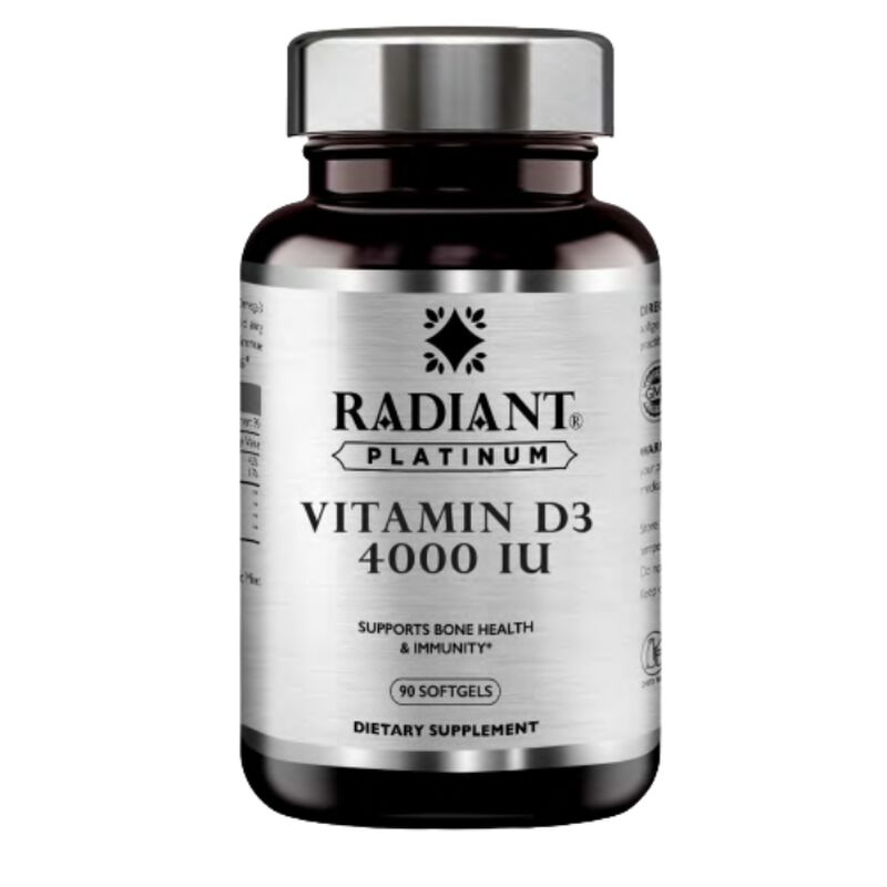 Radiant Platinum Vitamin D3 4000 IU 90 Softgels