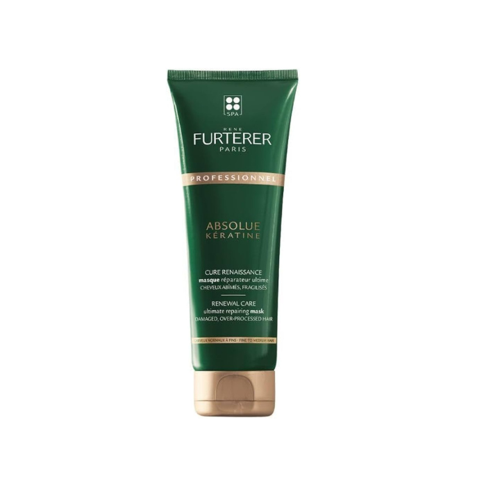 Rene Furterer Absolue Keratine Renewal Care Mask – Deep Repair Hair Mask for Damaged, Brittle & Over-Processed Hair 250ml