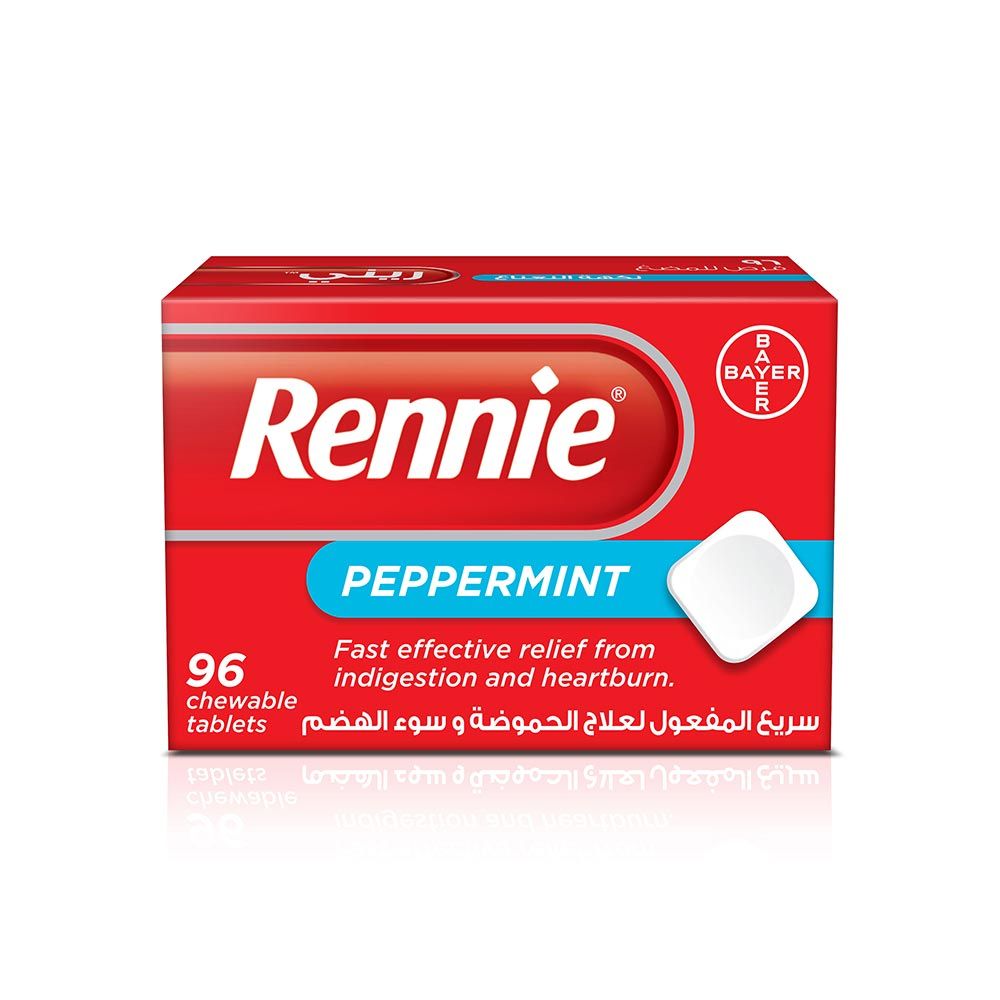 Rennie Tablet Peppermint 96's (12'S Blisterx 8)