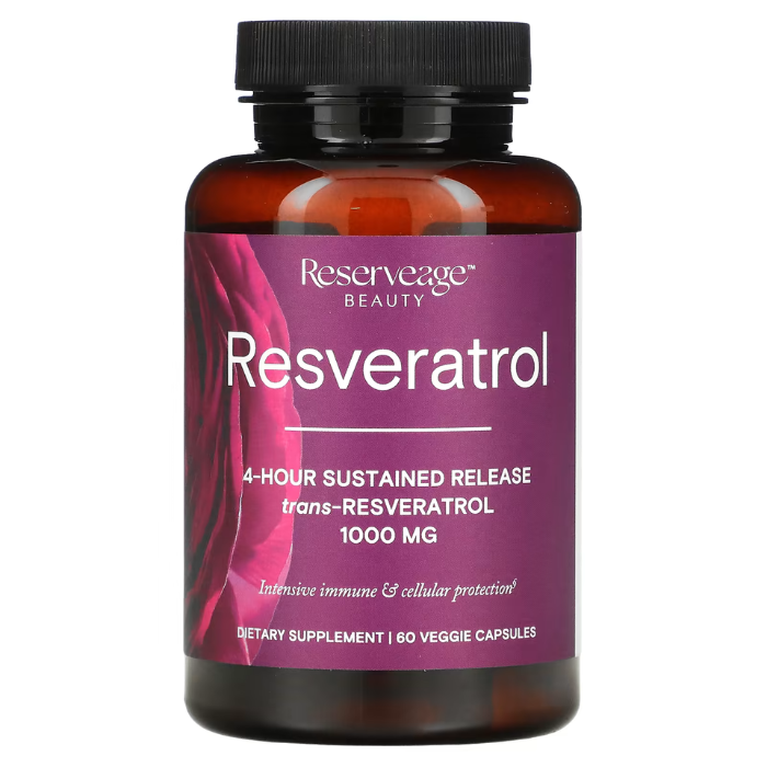 Reserveage Resveratrol 1000mg Sustained Release V-Capsules 60s