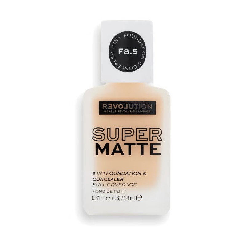Revolution Relove Supermatte 2in1 Foundation & Concealer 24ml - F8.5