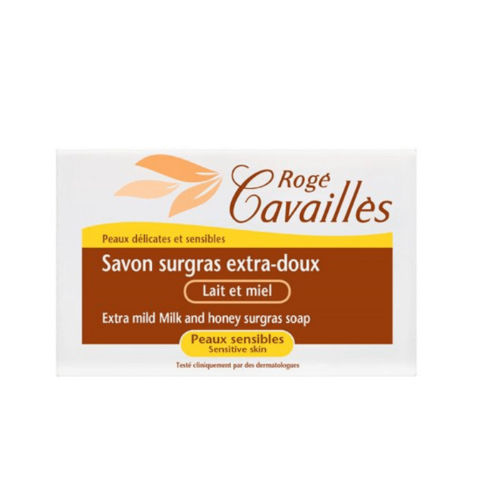 Roge Cavailles Extra Mild Milk And Honey Surgras Soap 150 G:RC0264