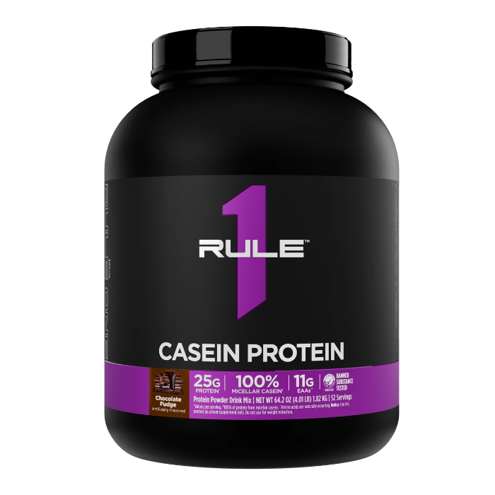 بروتين كاسين 55 وجبة بنكهة حلوي الشكولاتة من Rule1  -  وزن 4.12 رطل
