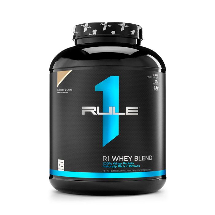 مركب مصل اللبن من Rule1 عدد 68 وجبة بنكهة البسكوت والكريمة  - 4.96 رطل
