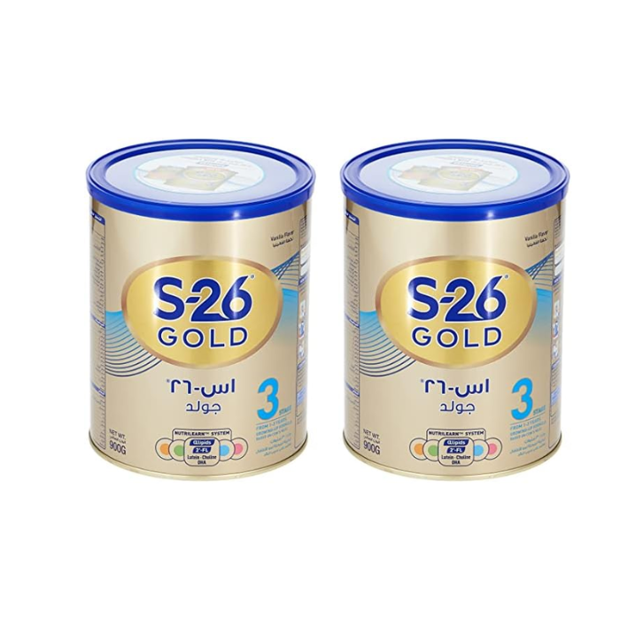 S-26 Gold 3 Growing-Up Formula, Brain, Vision and Immunity Support - 900g Pack of 2