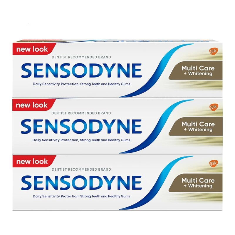 Sensodyne Multicare + Whitening Toothpaste 50ml 3s Value Pack Promo