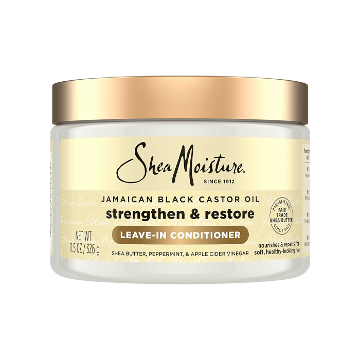 Shea Moisture Jamaican Black Castor Oil Strengthen & Restore Leave-In Conditioner for Damaged Hair, 340 ml