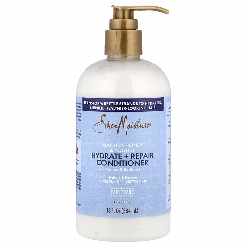 Shea Moisture Manuka Honey and Yogurt Conditioner, Hydrate and Repair Moisturizing Hair Care, 384ml