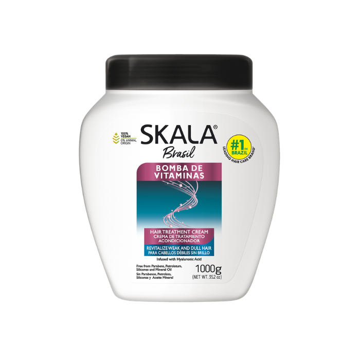 Skala Brasil Bomba de Vitaminas Treatment Cream - Repair, Hydration, and Vitality Boost for Weak, Damaged Hair - 1000g