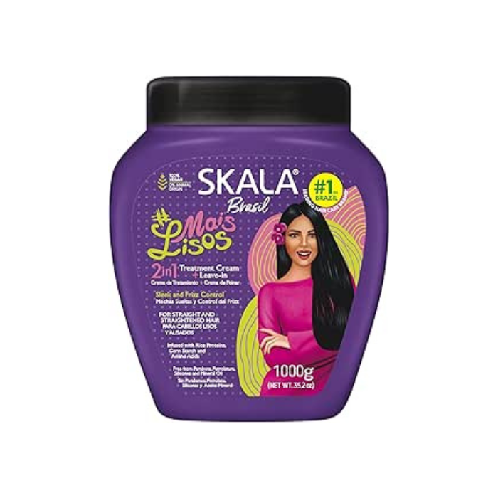 Skala Expert Dona Skala 2-in-1 Vitality Hair Cream, Nourishing Co-Wash, Leave-In for Wavy and Straight Hair - 1000g