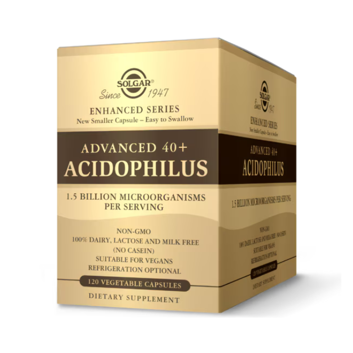 Solgar Advanced 40+ Acidophilus Non Dairy Vegetable Capsules 120's