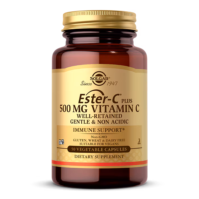 Solgar Ester C Plus 500mg Vitamin C Vegetable capsules 50's