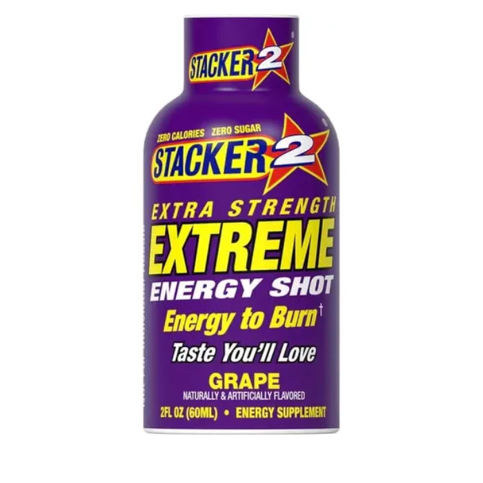 Stacker2 Xtra Extra Strength Energy Shot Grape 2 Oz