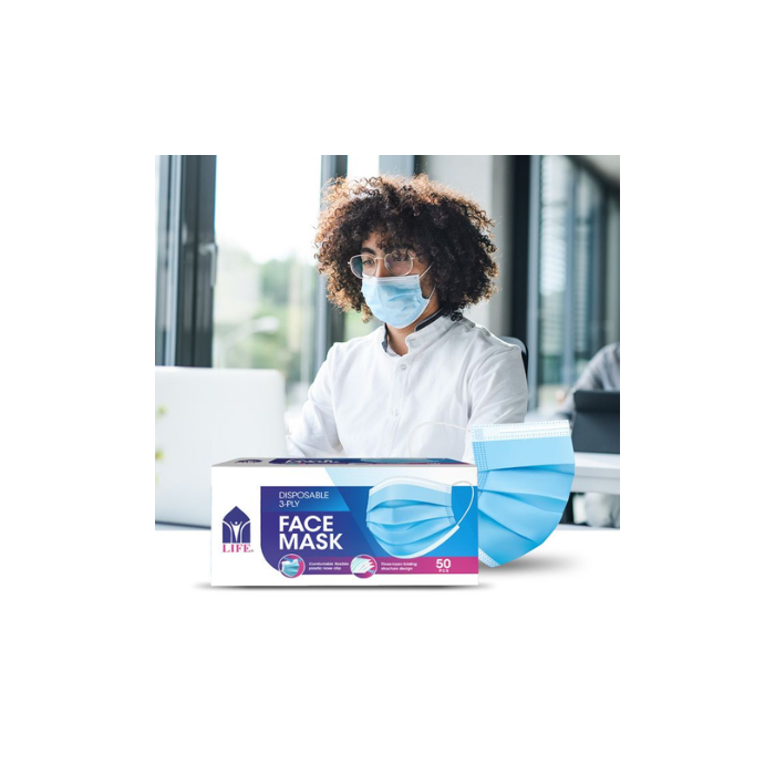 Standard 3Ply Disposal Face Mask 50’S