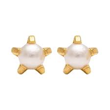 Studex Gold Plated Regular Tiffany White Pearl Card R1301Y