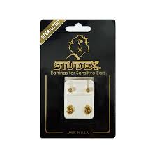 Studex Gold Plated Mini Birthstone April Crystal M204Y