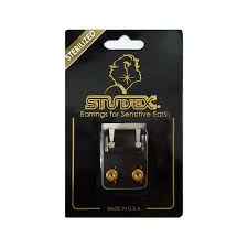 Studex Gold Plated Regular Tiffany Cubic Zirconia Card R100y