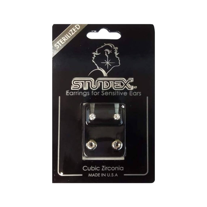 Studex Stainless Steel Maxi Tiffany Cubic Zirconia Card L100W