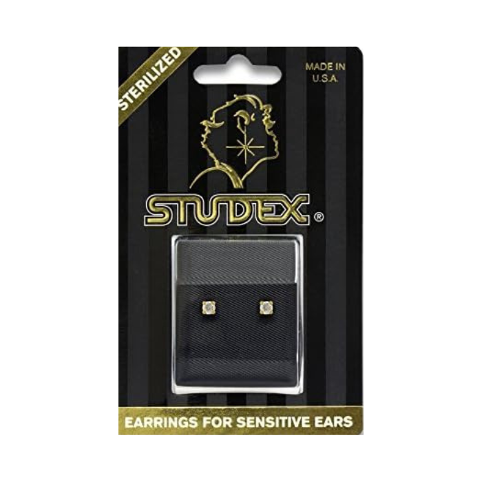 Studex Sensitive Sterilized Gold Plated 2MM Cubic Zirconia PR 740S