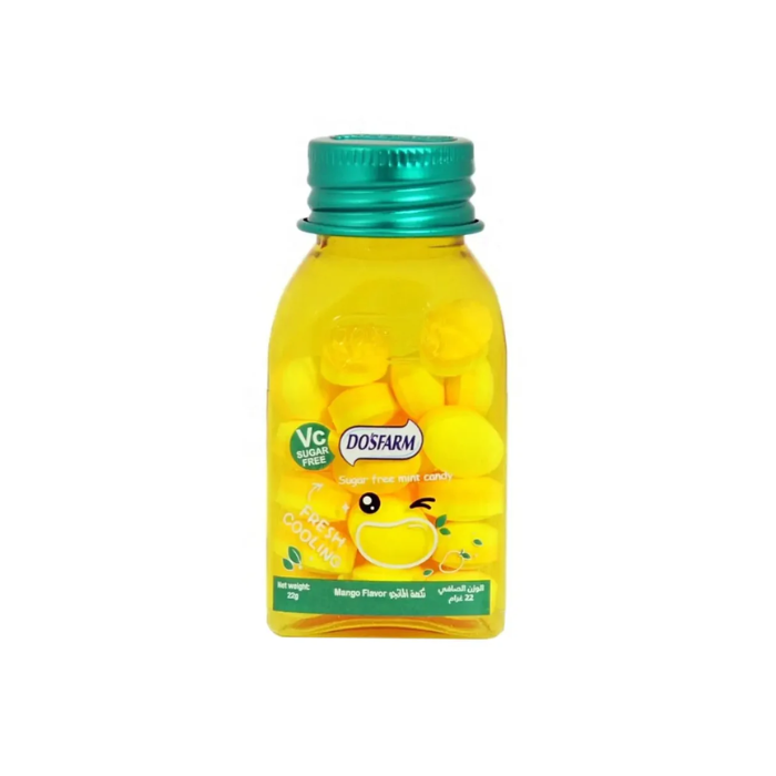 Dosfarm Sugar Free Candy With Vitamin C Mango 22g x 6pcs