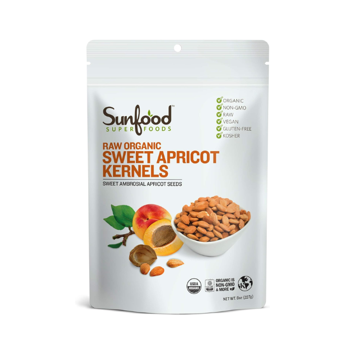 Sunfood Superfoods Apricot Kernels Organic 8 Oz