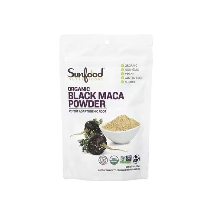 Sunfood Superfoods Maca Powder Black Organic 4 Oz