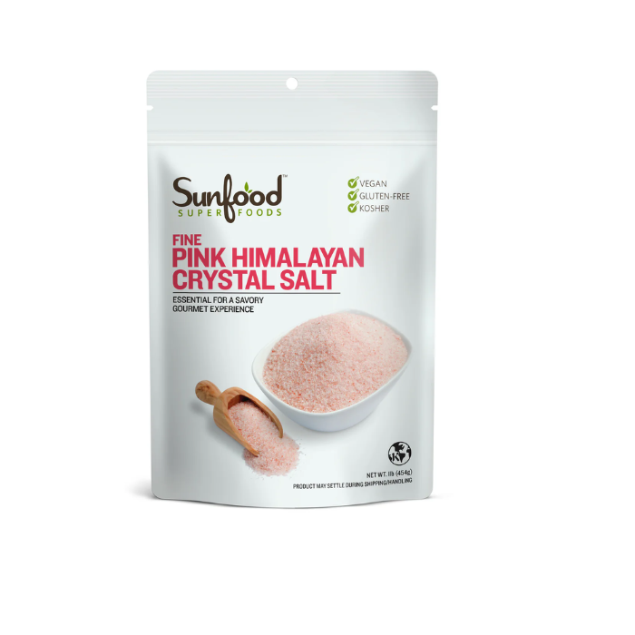 Sunfood Superfoods Pink Himalayan Crystal Salt 1lb