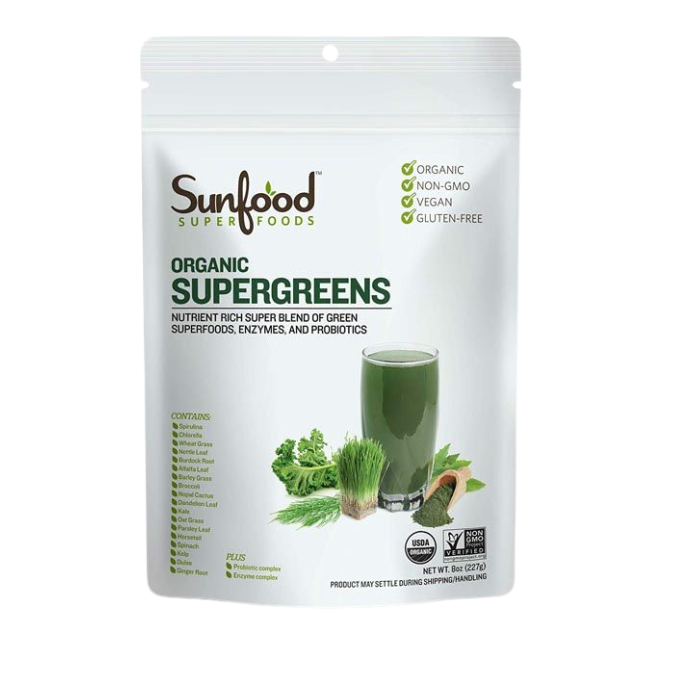 Sunfood Superfoods Supergreens Organic 8 Oz