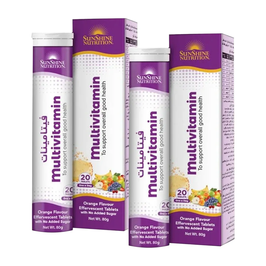 Sunshine Nutrition Multivitamin Effervescent 20 Tabletsx2 Value Pack