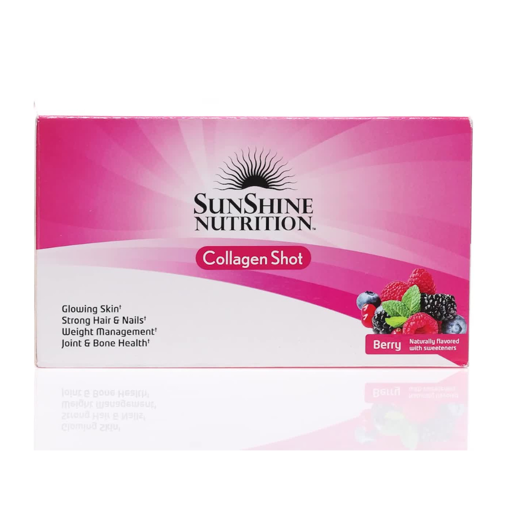 Sunshine Nutrition Collagen Shots Berry 60ml, Box Of 12 pieces