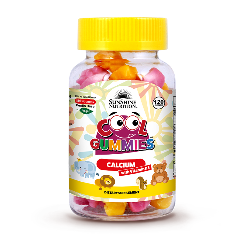 Sunshine Nutrition Cool Gummies Kids Calcium With Vitamin D3 120's