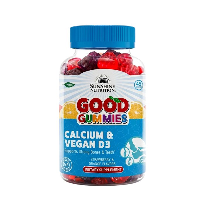 Sunshine Nutrition Good Gummies Calcium & Vegan D3 Gummies 45's
