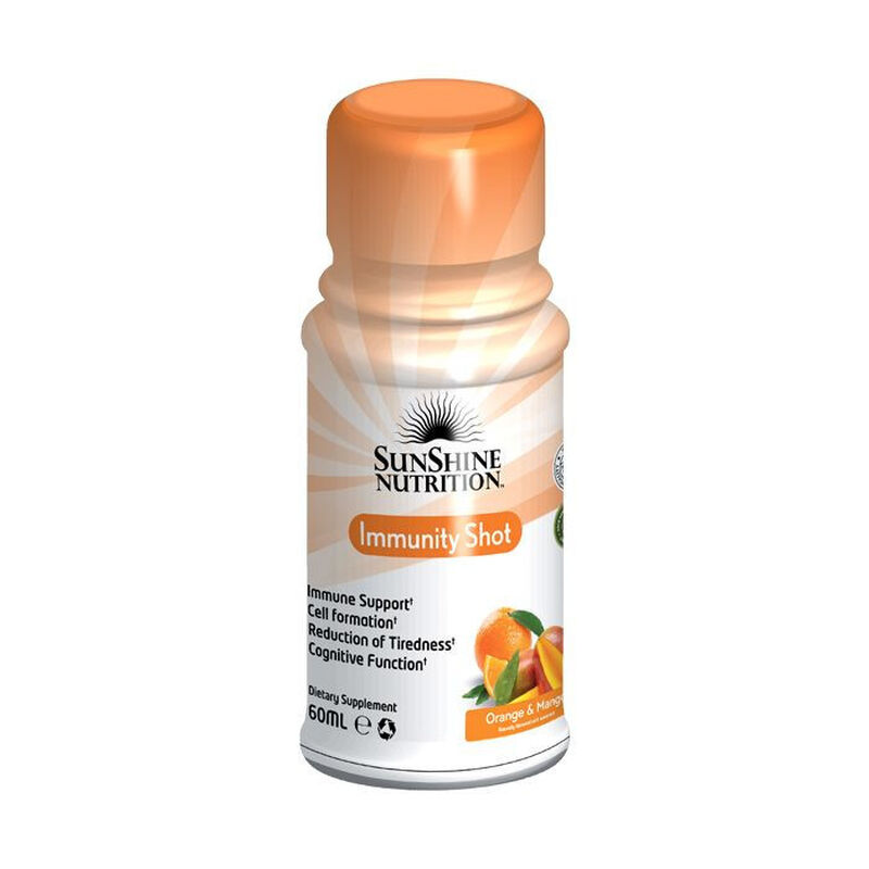 Sunshine Nutrition Immunity Shot, Boost Natural Immunity & Energy with Vitamin C & Antioxidants, 60ml