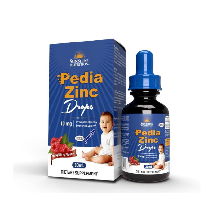 Sunshine Nutrition Pedia Zinc Drops Raspberry Flavor 30 ml