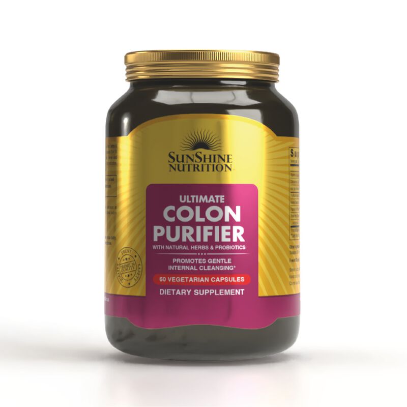 Sunshine Nutrition Ultimate Colon Purifier, Fiber, Probiotic & Digestive Cleanse, 60 Vegetarian Capsules