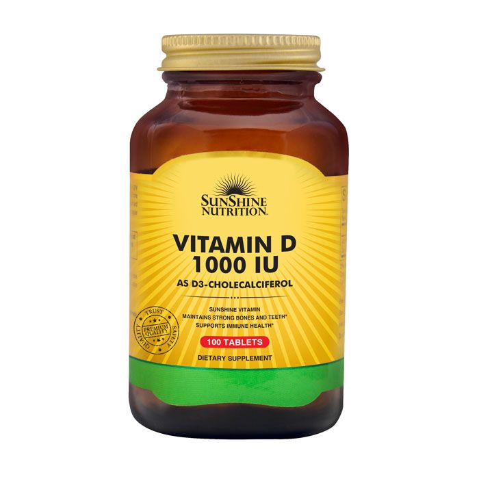 Sunshine Nutrition Vitamin D 1000IU 100 Tablets