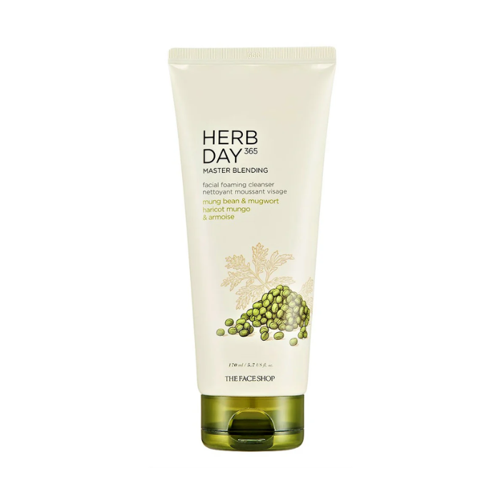 The Face Shop Herb Day 365 Mung Bean & Mugwort Foaming Cleanser 170ml