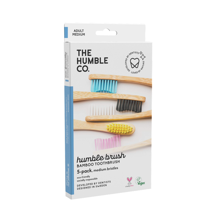 The Humble Co Humble Brush Bamboo 5 Pack Medium