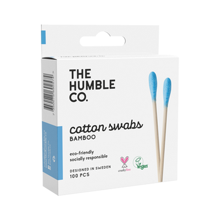 The Humble Co. Natural Cotton Swabs Bamboo Blue 100 Pieces