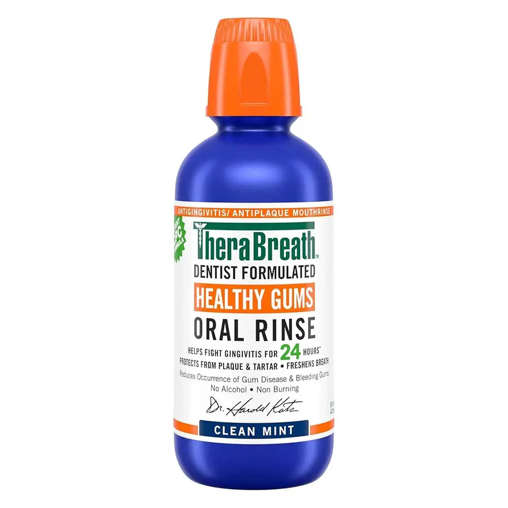 TheraBreath Healthy Gums Oral Rinse Clean Mint 16oz