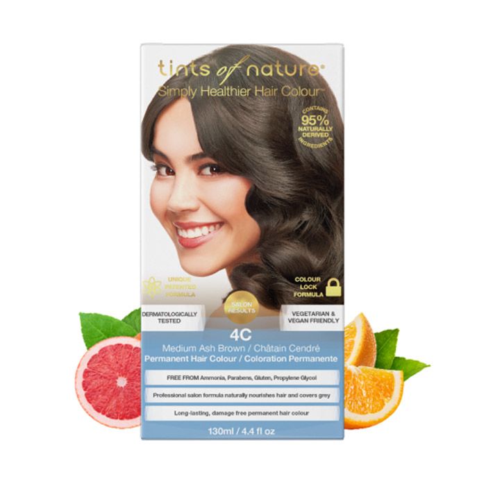 صبغة الشعر الدائمة من Tints Of Nature اللون البني المتوسط 4C