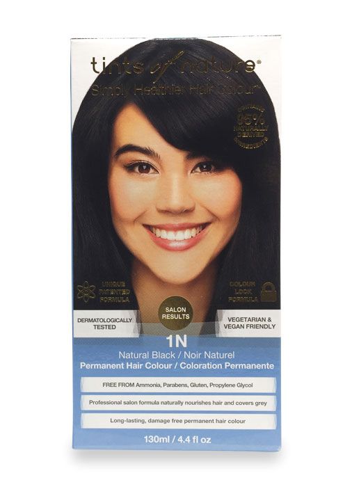 صبغة الشعر الدائمة من Tints of Nature اللون الأسود الطبيعي 1N
