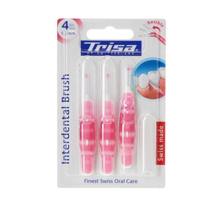 Trisa Interdental Brush Pink 1.3 mm Size 4