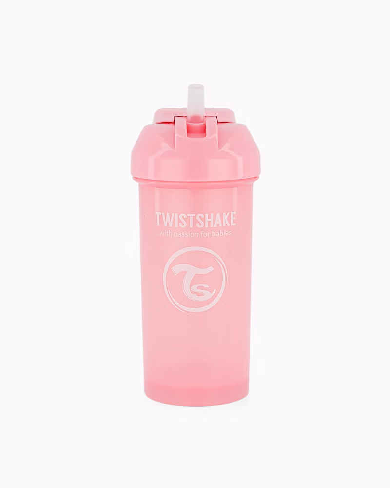 Twistshake Straw Cup 6m+ Pastel Pink 360ml